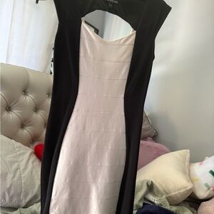 Express Black and Cream Mini Dress